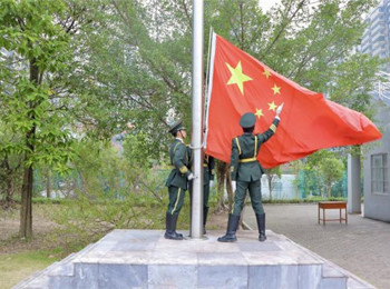 36365路检测中心举行2024年秋季学期第一次升旗仪式